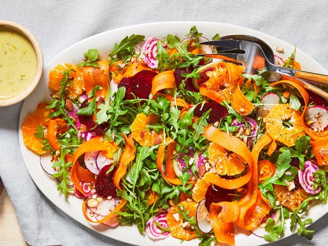 Recipe: Shaved Beet and Carrot Salad With Citrus-Scallion Dressing - CBS News