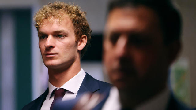 Daniel Penny arrives for his trial at Manhattan Criminal Court on November 18, 2024 in New York City. 