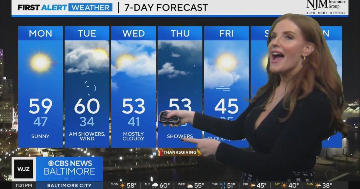 Mild and sunny start to the workweek in Maryland - CBS Baltimore