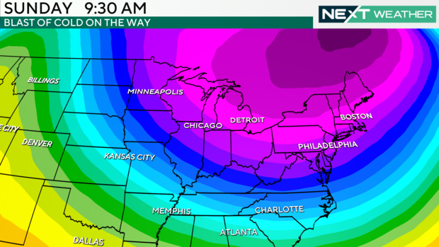 Blast of cold on the way Sunday 