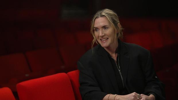 Kate Winslet in a theater where she performed as a teen 