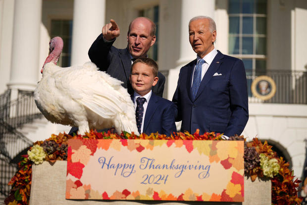 President Biden Pardons Two Turkeys Ahead Of Thanksgiving Holiday 