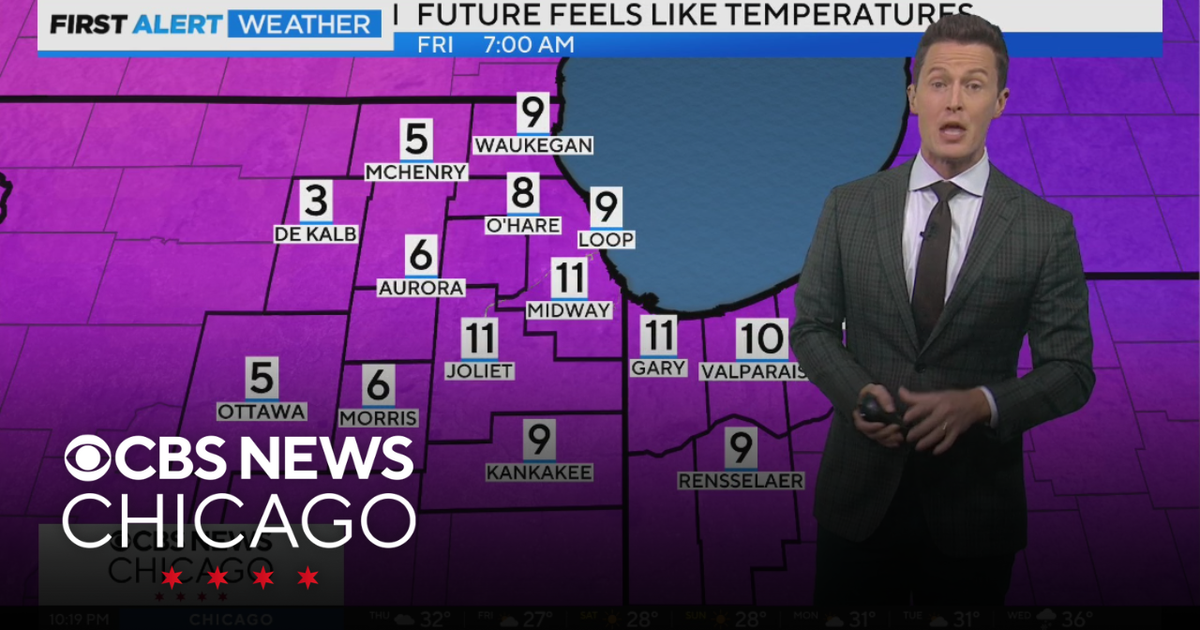 Get ready for single-digit wind chills Friday morning in Chicago - CBS ...