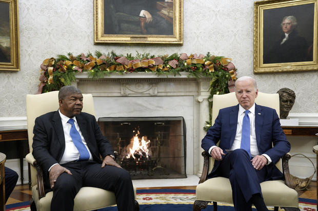 President Joe Biden, right, and Joao Lourenco, Angola's president, during a meeting in the Oval Office of the White House in Washington, DC, US, on Thursday, Nov. 30, 2023. 