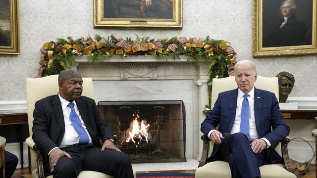 President Joe Biden, right, and Joao Lourenco, Angola's president, during a meeting in the Oval Office of the White House in Washington, DC, US, on Thursday, Nov. 30, 2023. 