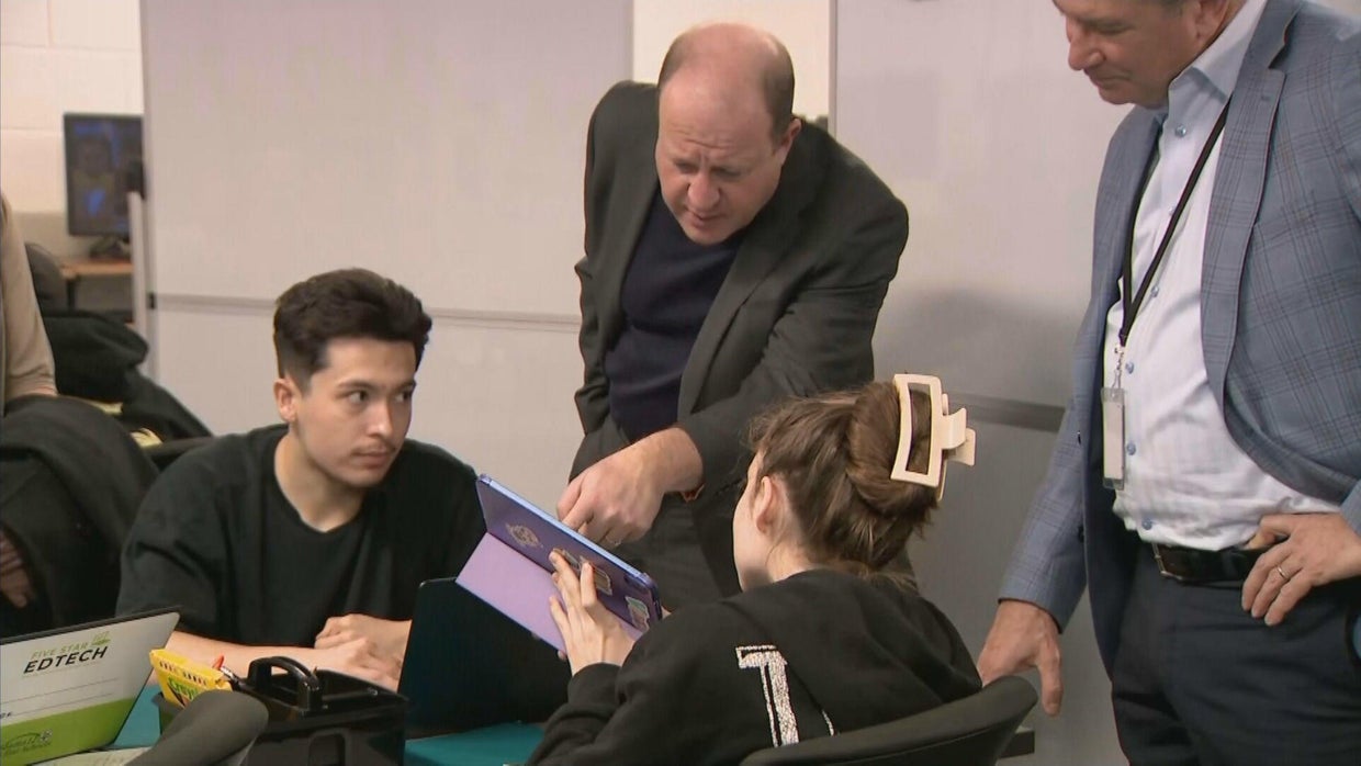 Colorado Gov. Jared Polis visits Adams 12 High School cybersecurity ...