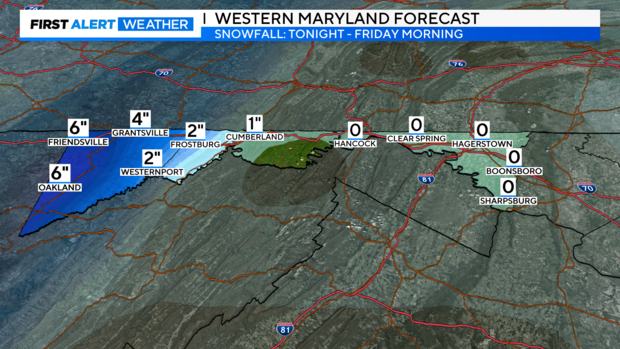 A Blizzard Warning was issued for Garrett County, Maryland on Wednesday, Dec. 4, 2024. 