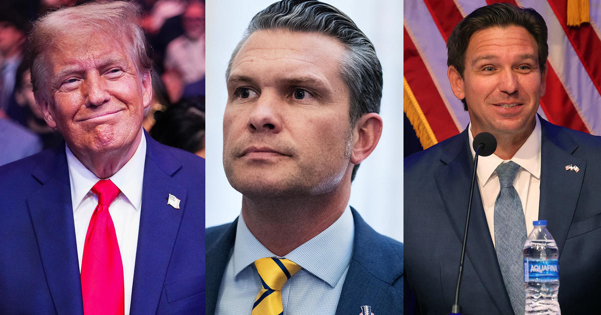 Trump considering replacing Hegseth with DeSantis for defense secretary pick, sources tell CBS News