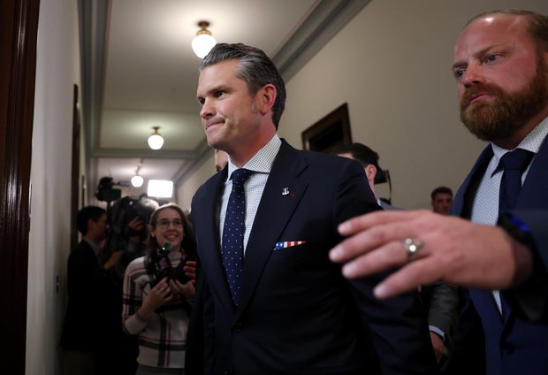 Trump's Nominee For Defense Secretary Pete Hegseth Meets With Lawmakers On Capitol Hill