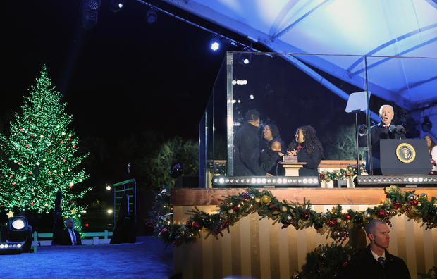 U.S. National Christmas Tree Lighting Held Outside The White House 