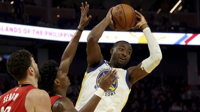 Golden State Warriors forward Jonathan Kuminga 