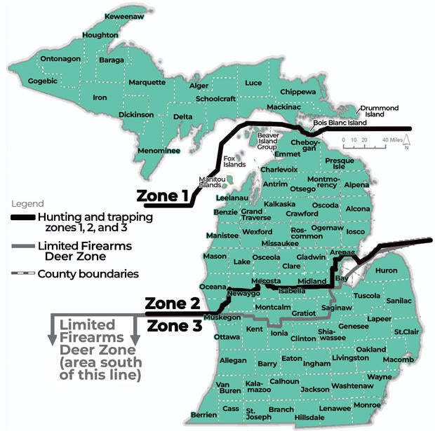 muzzleloader hunting zones in michigan 