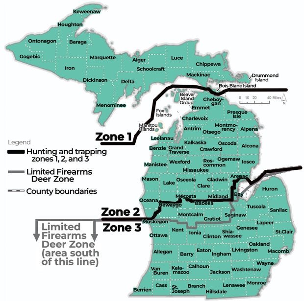 muzzleloader hunting zones in michigan