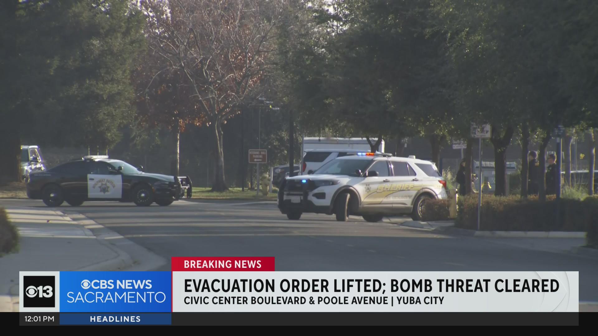 Evacuation order lifted after bomb threat at Sutter County courthouse - CBS  Sacramento