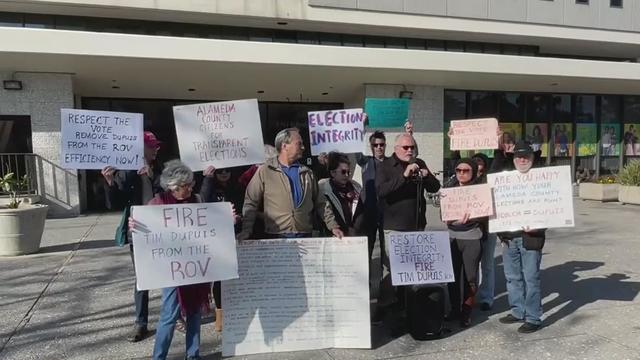 Alameda County Registrar of Voters Protest 