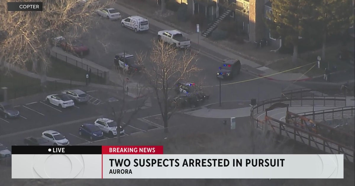 Two robbery suspects arrested after Aurora police chase - CBS Colorado