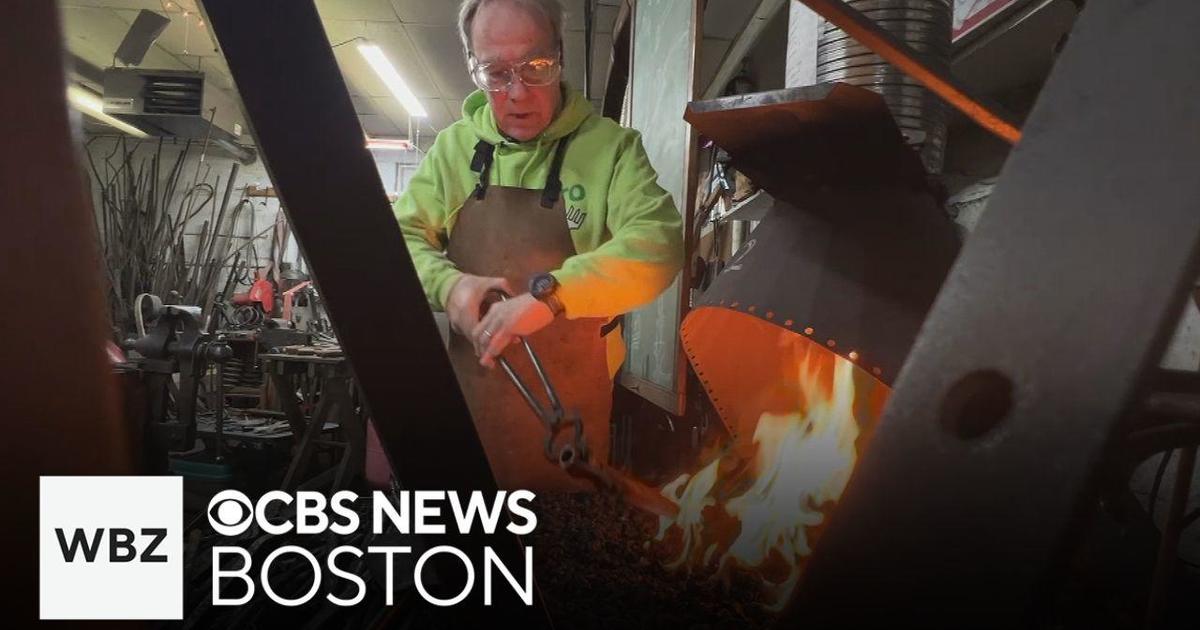 Waltham blacksmith turns surrendered weapons into gardening tools