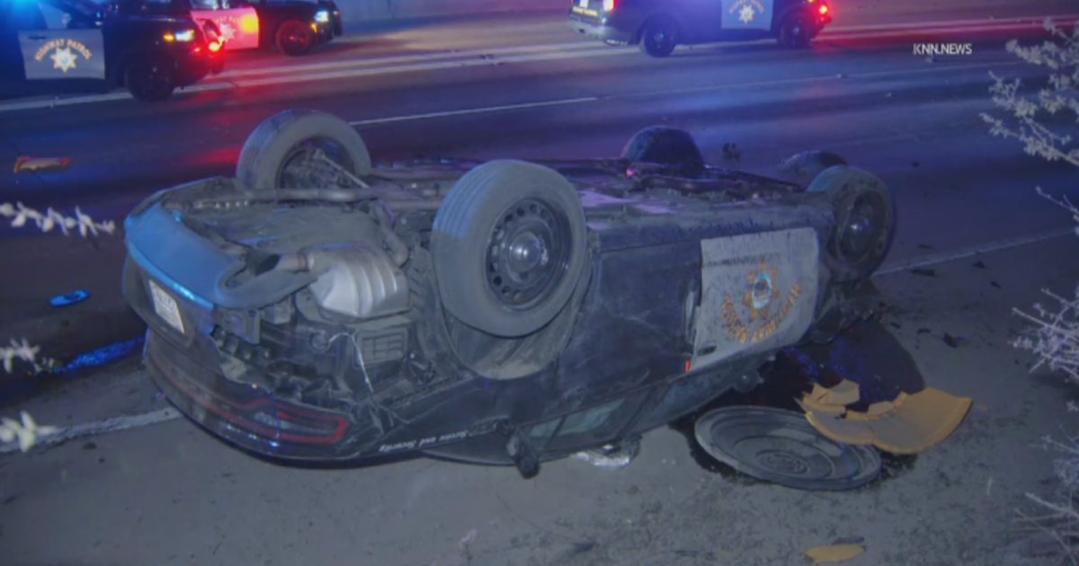 Multiple lanes of the eastbound 105 Freeway are closed in Willowbrook after a violent CHP crash