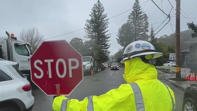 Worker holding Stop Sign 