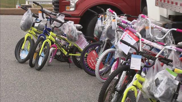 Bike donations being delivered by Dom Pecora 