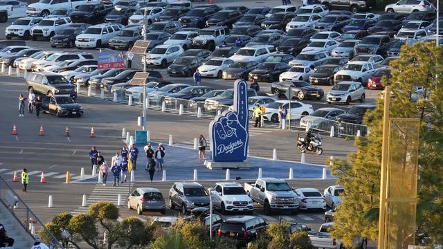 Los Angeles Dodgers defeat the Cincinnati Reds 9-3 on Opening Day during a MLB baseball game. 