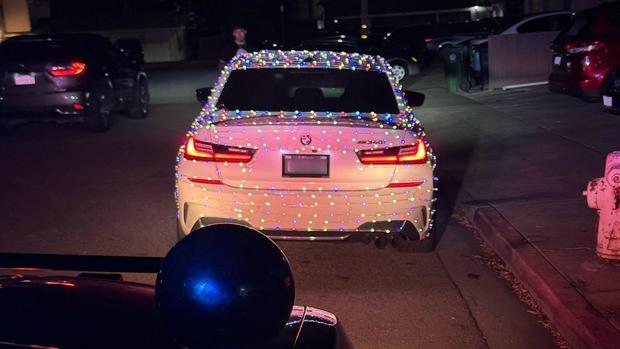 Hayward CHP busts person driving "mobile Xmas tree" 