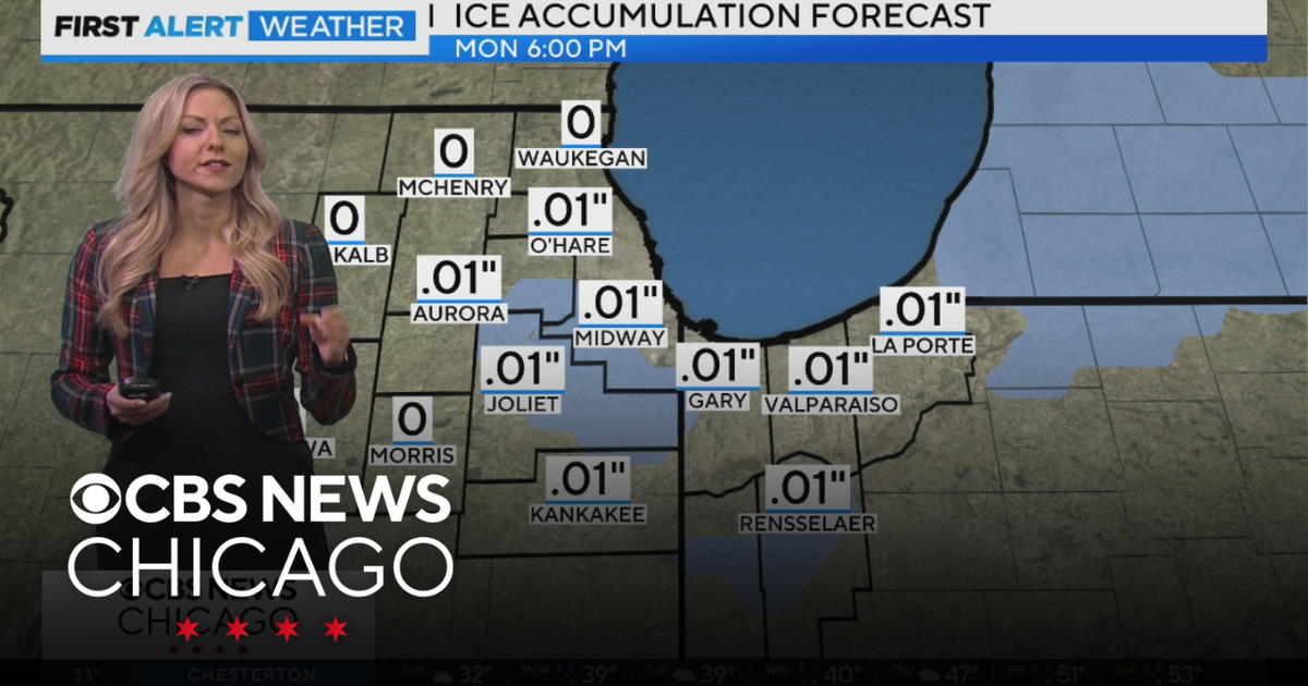 Ice accumulation a concern for Monday morning in Chicago - CBS Chicago