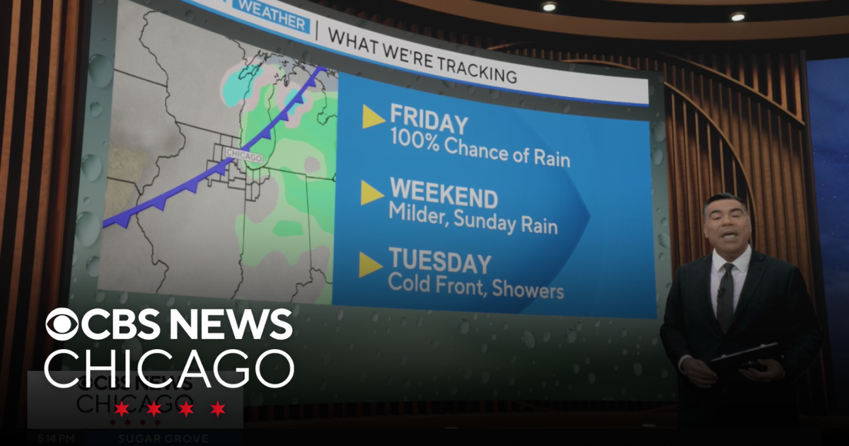 100% chance of rain in Chicago on Friday - CBS Chicago
