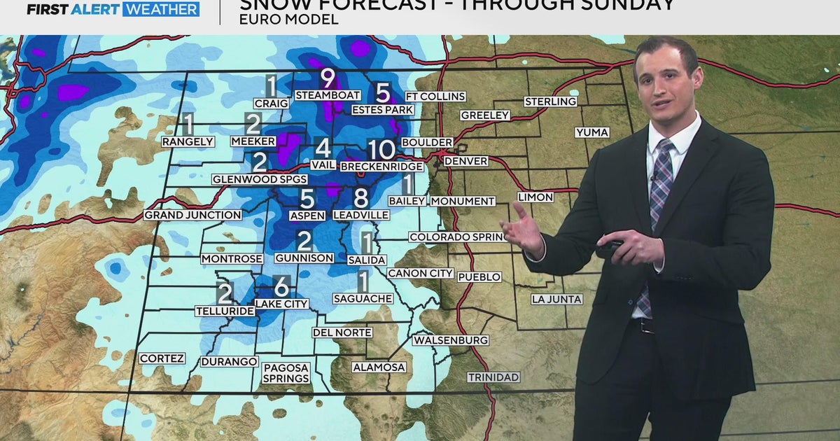 Several rounds of snow in Colorado's mountains, dry and mild in Denver ...