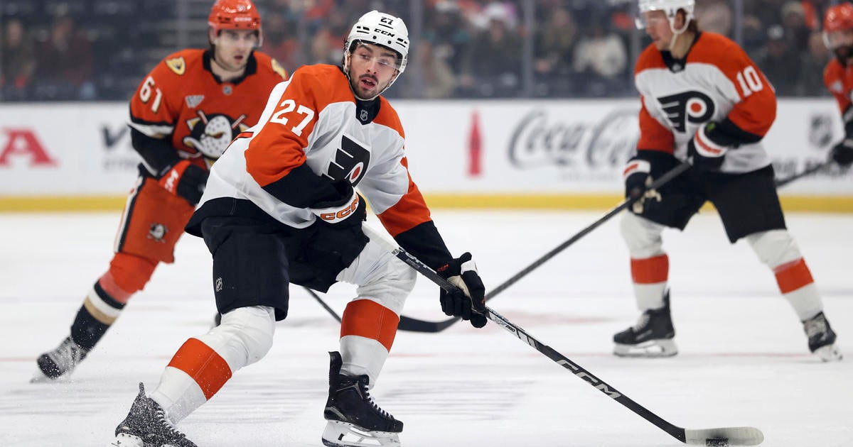 Noah Cates extends his goal streak to five games as Flyers beat Ducks 3-1