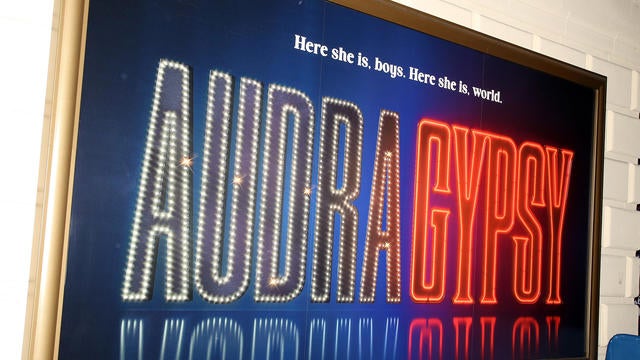 Signage at the opening night of the new revival of the musical "Gypsy" on Broadway at The Majestic Theatre on December 19, 2024 in New York City. 