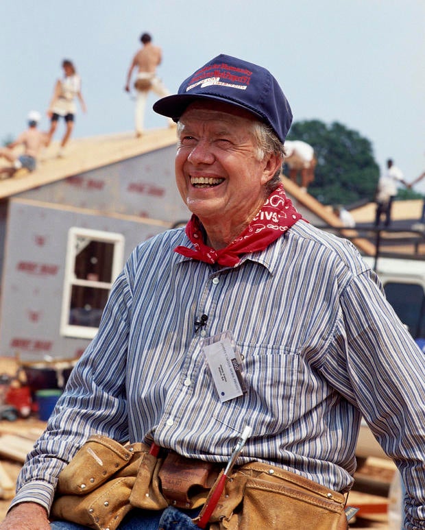 Jimmy Carter on Construction Site 