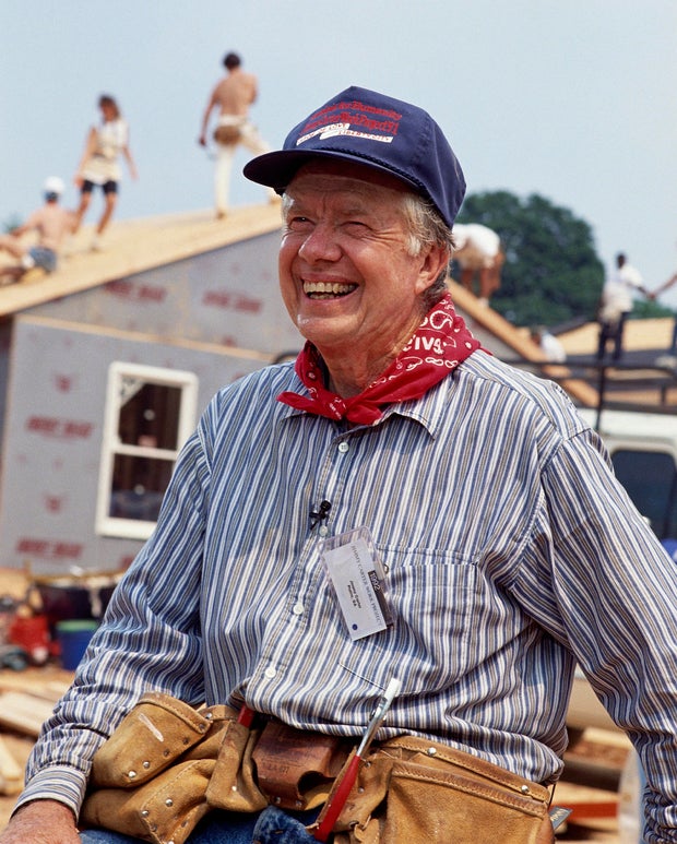 Jimmy Carter on Construction Site