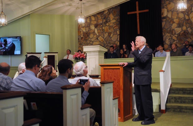 Jimmy Carter Teaches Sunday School in Plains, Georgia 