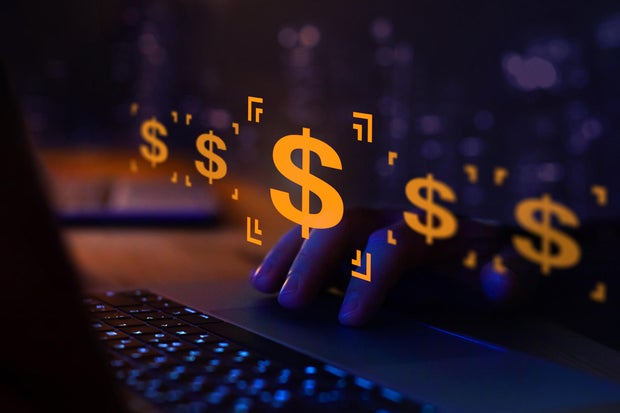 investment or asset management concept, earn money online, finance