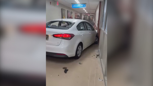 Car crashes into Bridgeton Inspira Hospital in New Castle, Delaware 