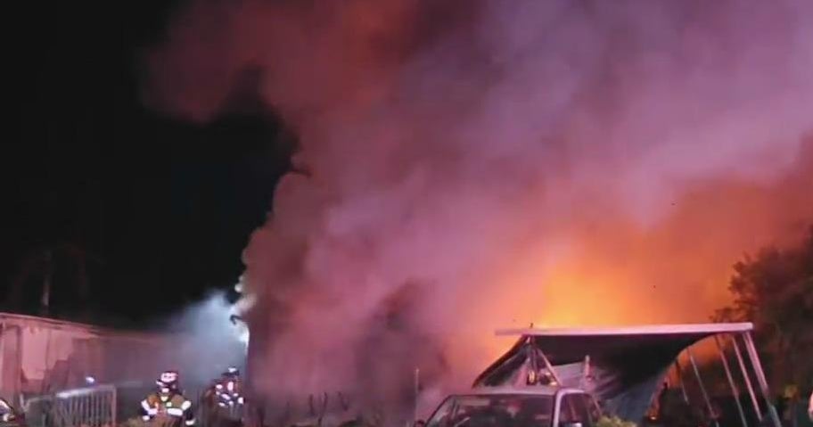 Davie woman says her dog saved her from mobile home fire Davie woman says her dog saved her from mobile home fire