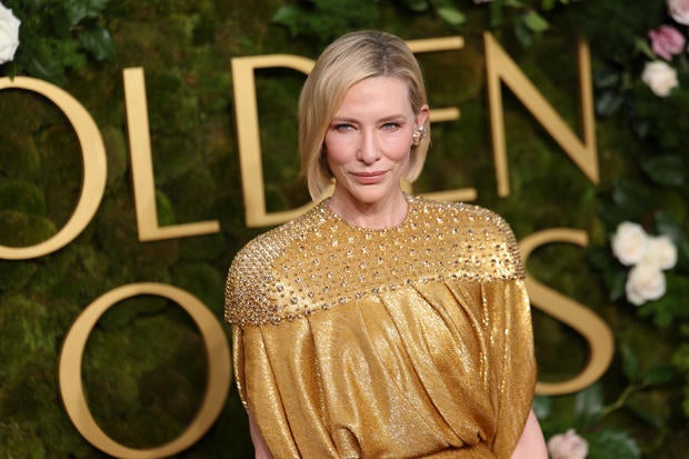 Nominee Cate Blanchett arrives at the Golden Globes 