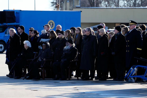 Body Of Former President Jimmy Carter Arrives At Joint Base Andrews 