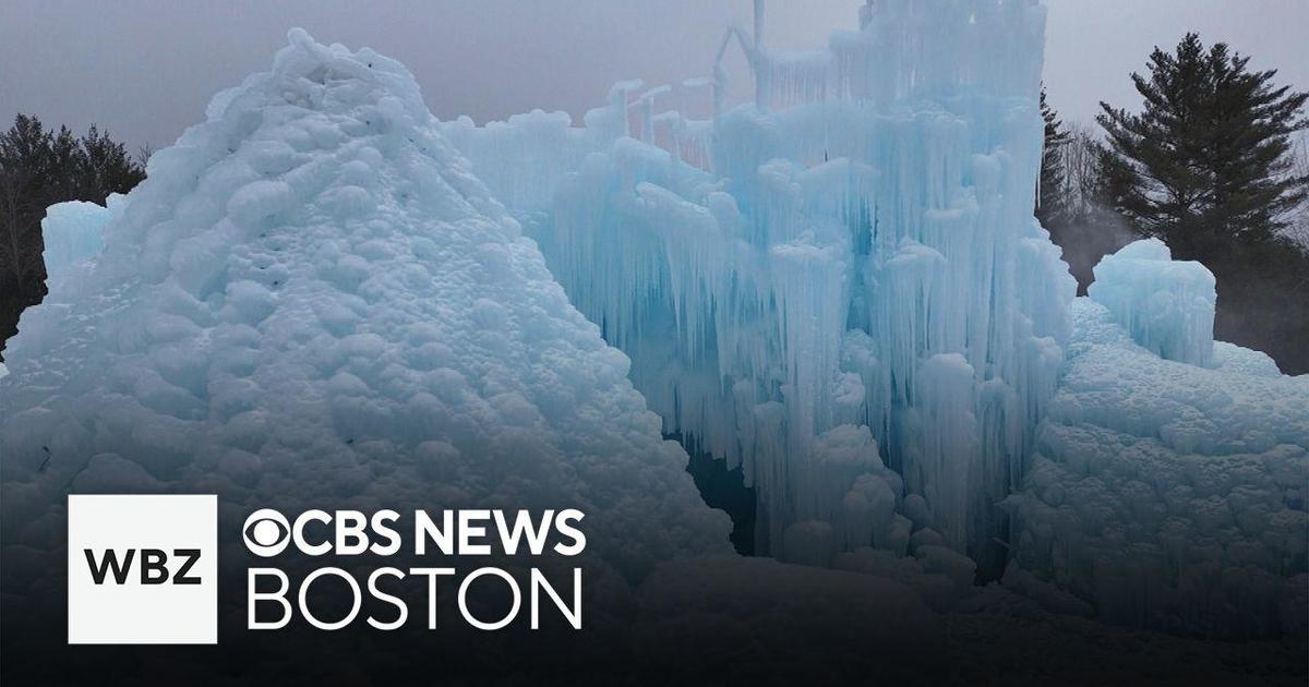 Why are the New Hampshire Ice Castles so blue?