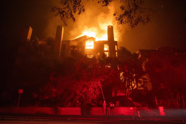 Powerful Winds Fuel Multiple Fires Across Los Angeles Area 