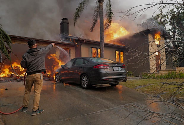 Powerful Winds Fuel Multiple Fires Across Los Angeles Area 