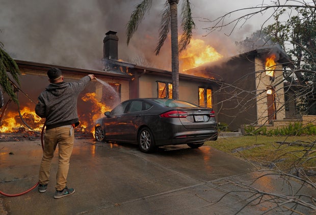 Powerful winds caused multiple fires throughout the Los Angeles area