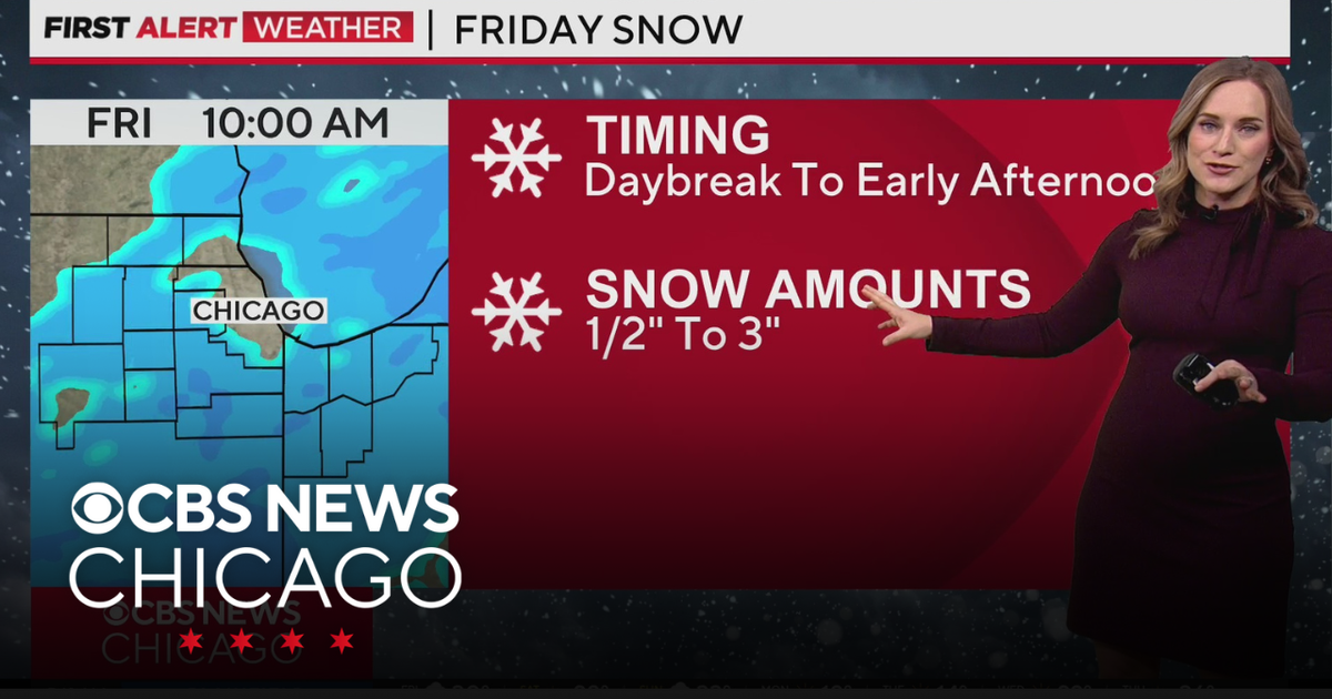 Widespread snow impacting Friday morning commuters in Chicago - CBS Chicago
