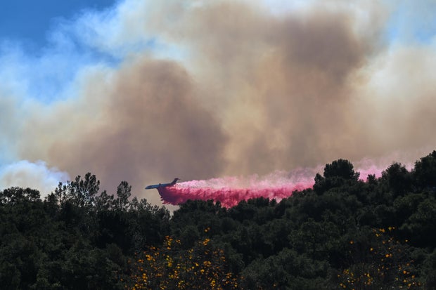 Palisades fire in California
