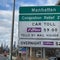 Congestion Pricing Sign along the Long Island Expressway in Queens, New York 