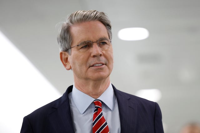 Scott Bessent arrives for a meeting on Capitol Hill on Dec. 10, 2024. 