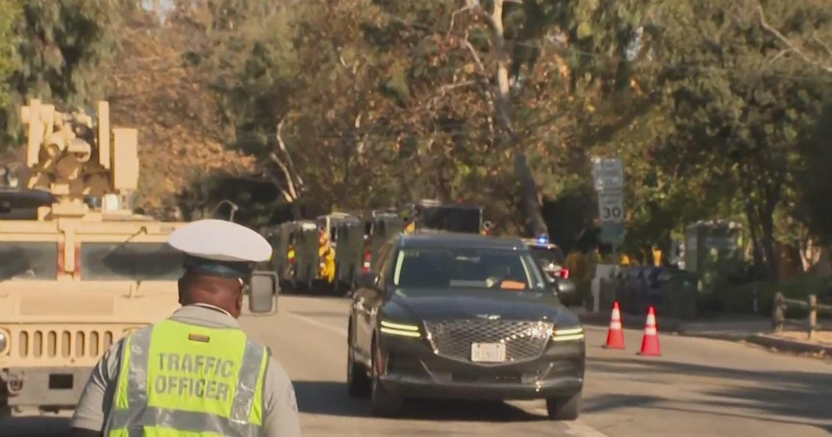 Firefighters keep eye on Santa Ana winds while battling LA fires - CBS ...
