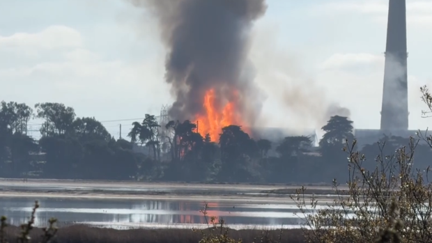 Moss Landing fire flare up