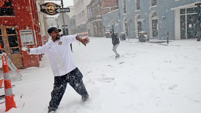 Large Winter Storm Brings Rare Snowfall To Large Swath Of Southern States 